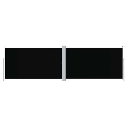 Infällbar sidomarkis 180x600 cm svart