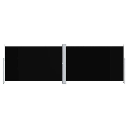 Infällbar sidomarkis 200x600 cm svart