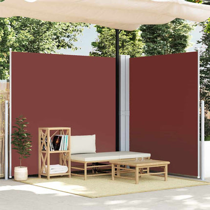 Infällbar sidomarkis 200x600 cm brun