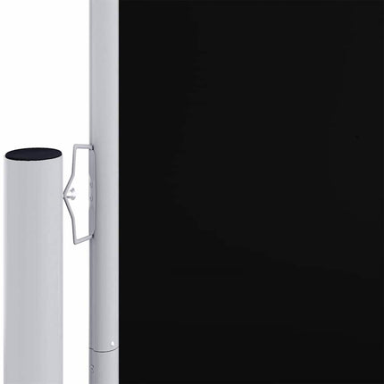 Infällbar sidomarkis svart 200x1000 cm