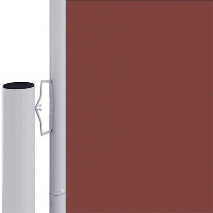 Infällbar sidomarkis brun 180x1200 cm