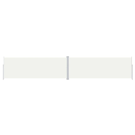 Infällbar sidomarkis gräddvit 220x1200 cm