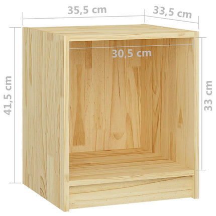 Sängbord 35,5x33,5x41,5 cm massiv furu