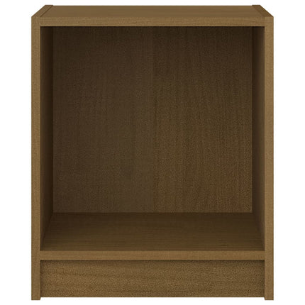 Sängbord 2 st honungsbrun 35,5x33,5x41,5 cm massivt furu