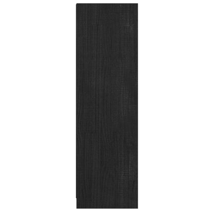 Bokhylla/Rumsavdelare 36x33x110 cm svart massiv furu