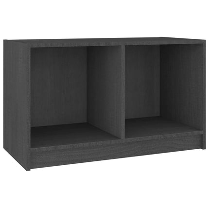 Tv-bänk grå 70x33x42 cm massiv furu