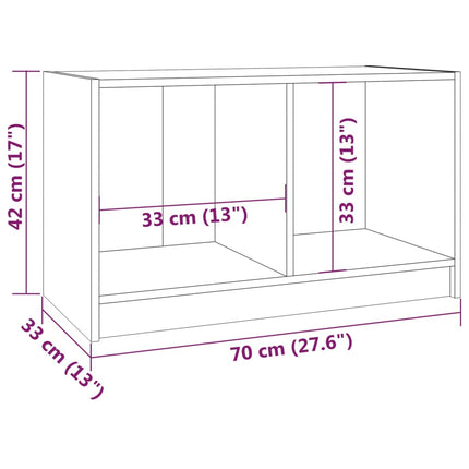 Tv-bänk grå 70x33x42 cm massiv furu