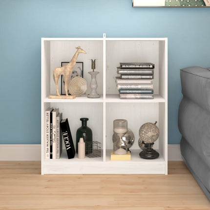 Skänk vit 70x33x76 cm massiv furu