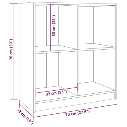 Skänk vit 70x33x76 cm massiv furu