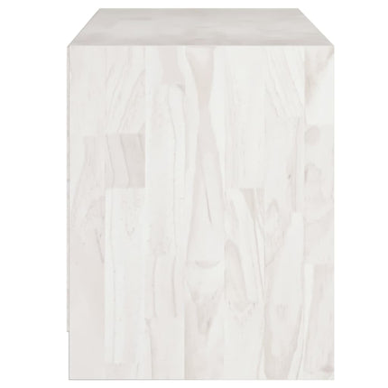 Tv-bänk vit 104x33x41 cm massiv furu