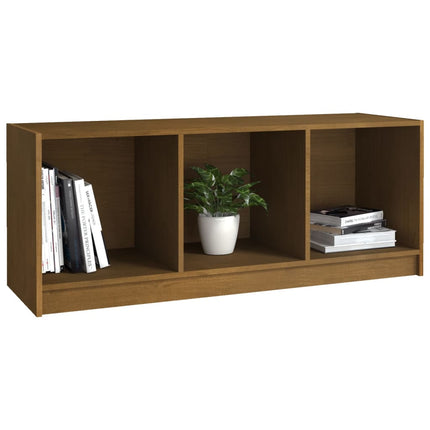 Tv-bänk honungsbrun 104x33x41 cm massiv furu