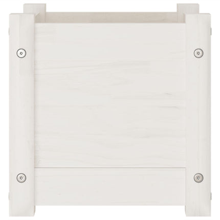 Odlingslåda vit 31x31x31 cm massiv furu