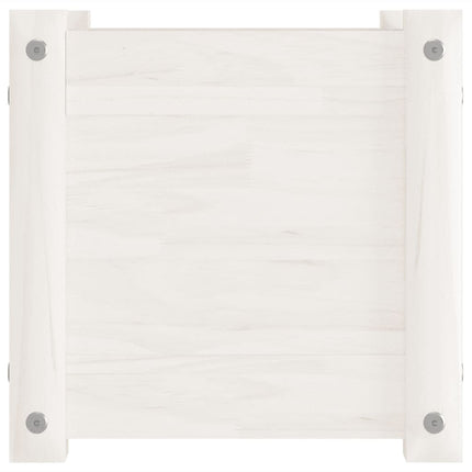 Odlingslåda vit 31x31x31 cm massiv furu