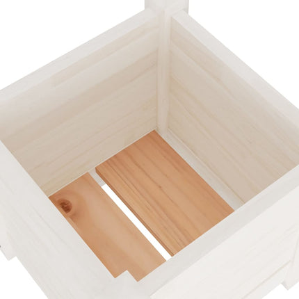Odlingslåda vit 31x31x31 cm massiv furu
