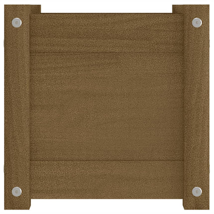 Odlingslåda honungsbrun 31x31x31 cm massiv furu