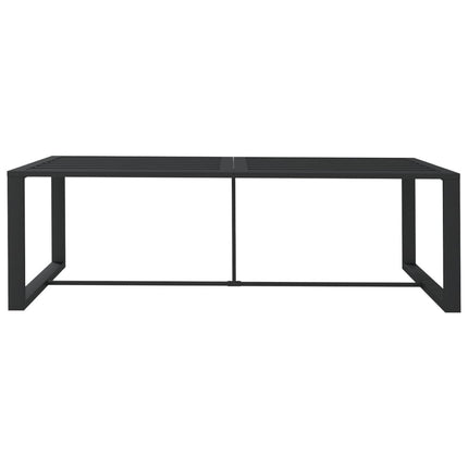 Matbord för trädgården antracit 120x60x66 cm aluminium