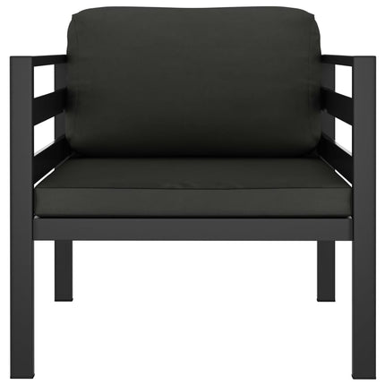 Fåtöljer 2 st med dynor aluminium antracit