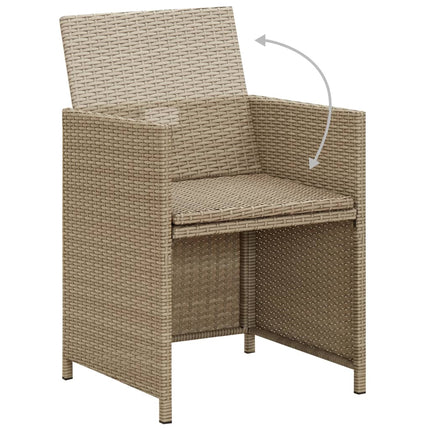 Matgrupp för trädgården med dynor 3 delar beige