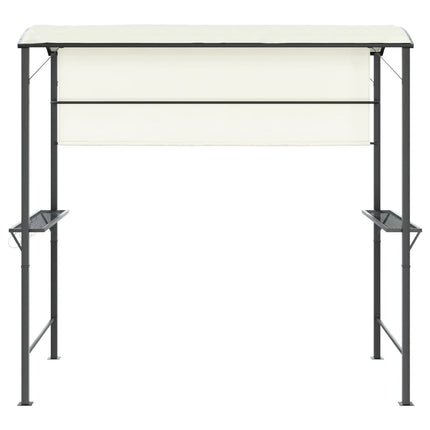 Paviljong med tak 220x110x200 cm gräddvit