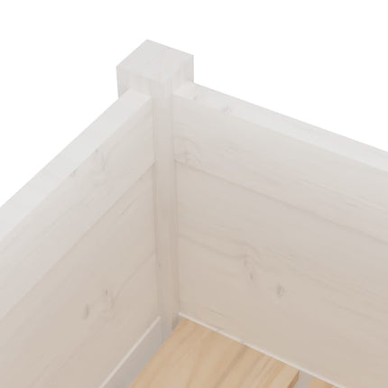 Odlingslådor 2 st vit 31x31x70 cm massiv furu