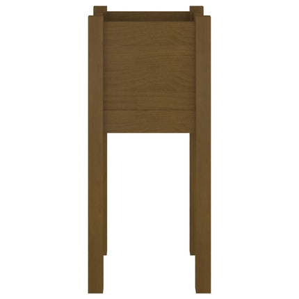 Odlingslådor 2 st honungsbrun 31x31x70 cm massiv furu