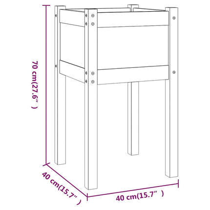 Odlingslådor 2 st 40x40x70 cm massiv furu