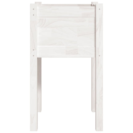 Odlingslåda vit 40x40x70 cm massiv furu