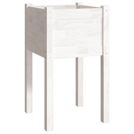 Odlingslådor 2 st vit 40x40x70 cm massiv furu