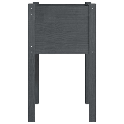 Odlingslåda grå 40x40x70 cm massiv furu