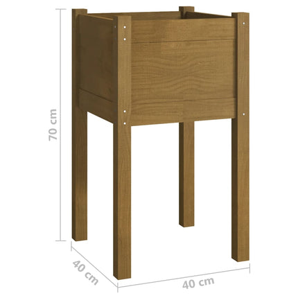 Odlingslåda honungsbrun 40x40x70 cm massiv furu