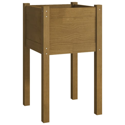 Odlingslåda 2 st honungsbrun 40x40x70 cm massiv furu