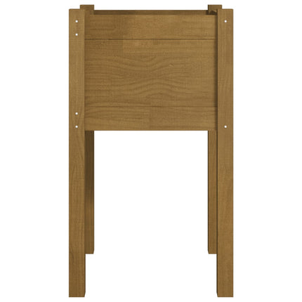 Odlingslåda 2 st honungsbrun 40x40x70 cm massiv furu