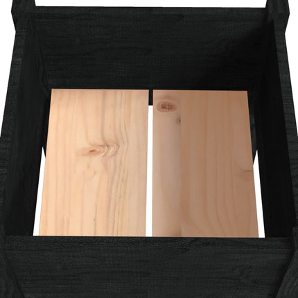 Odlingslåda svart 40x40x70 cm massiv furu