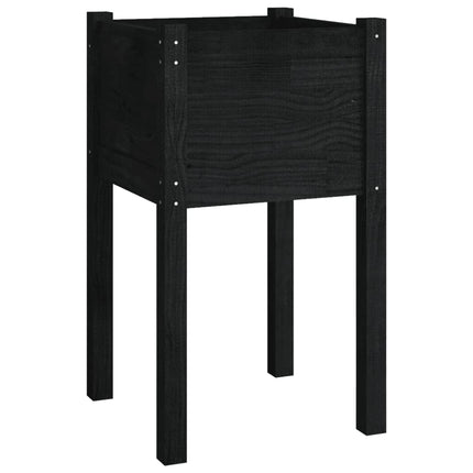 Odlingslådor 2 st svart 40x40x70 cm massiv furu