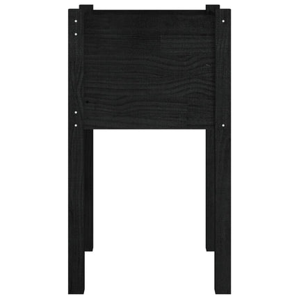 Odlingslådor 2 st svart 40x40x70 cm massiv furu