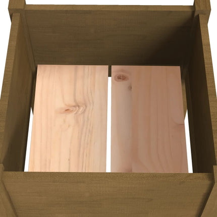 Odlingslåda 2 st honungsbrun 50x50x70 cm massiv furu
