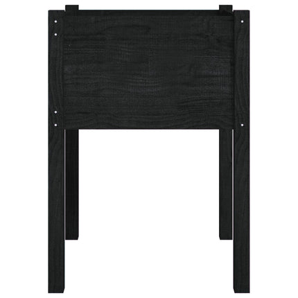 Odlingslåda svart 50x50x70 cm massiv furu