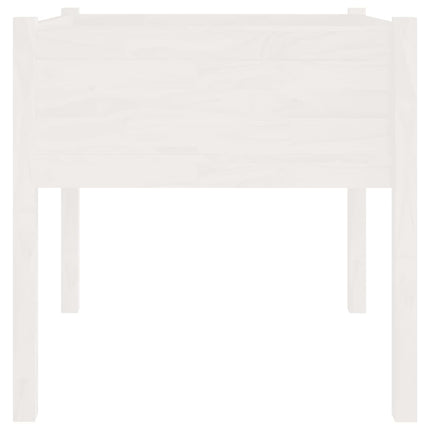 Odlingslådor 2 st vit 70x70x70 cm massiv furu