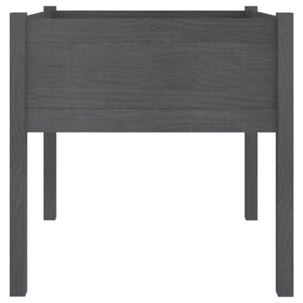 Odlingslådor 2 st grå 70x70x70 cm massiv furu