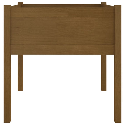 Odlingslåda honungsbrun 70x70x70 cm massiv furu