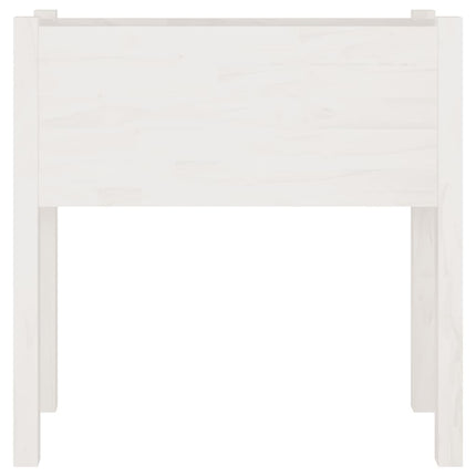 Odlingslådor 2 st vit 70x31x70 cm massiv furu