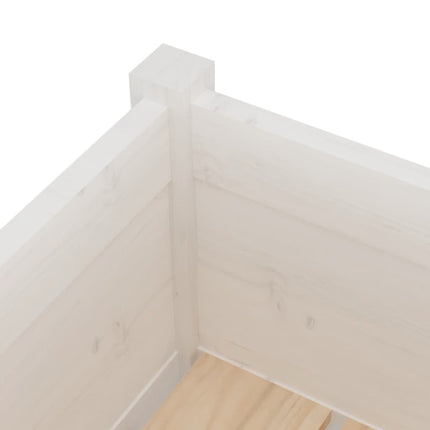 Odlingslådor 2 st vit 70x31x70 cm massiv furu