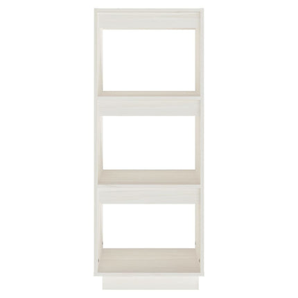 Bokhylla/Rumsavdelare vit 40x35x103 cm massiv furu