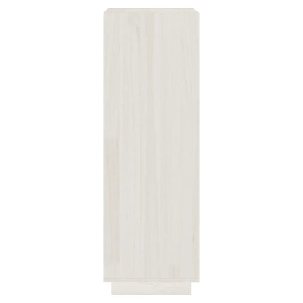 Bokhylla/Rumsavdelare vit 40x35x103 cm massiv furu