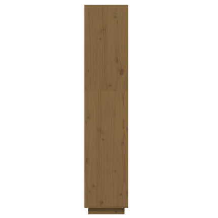 Bokhylla/Rumsavdelare honungsbrun 40x35x167 cm massiv furu
