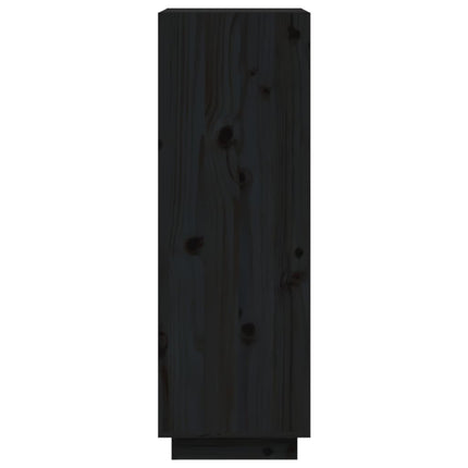 Bokhylla/Rumsavdelare svart 60x35x103 cm massiv furu