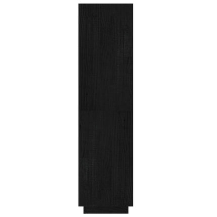 Bokhylla/Rumsavdelare svart 60x35x135 cm massiv furu