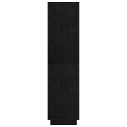 Bokhylla/Rumsavdelare svart 80x35x135 cm massiv furu