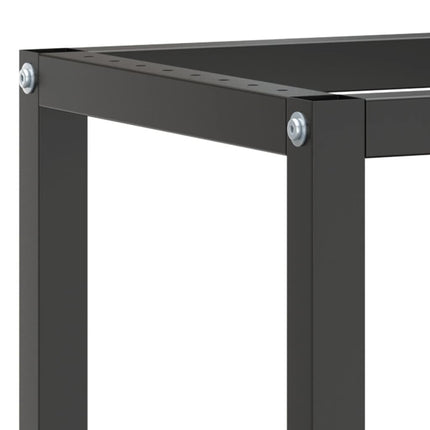 Ram för arbetsbänk matt svart och matt röd 140x50x79 cm metall