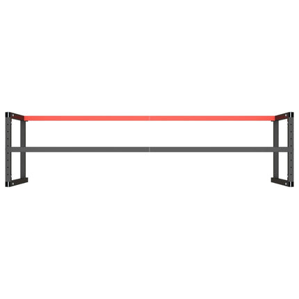 Ram för arbetsbänk svart och matt röd 220x57x79 cm metall